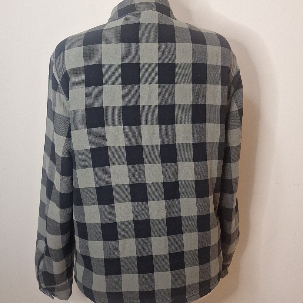 Tailor Vintage Men's M Shacket Sherpa Lined Buffalo Plaid Green Mistletoe - Picture 6 of 10